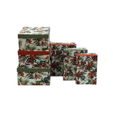 SCATOLA REGALO RETTANGOLARE 33,5x25,5x14,5cm BERRIES