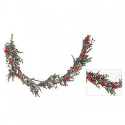 RAMO GHIRLANDA C/BACCHE ROSSE 150cm