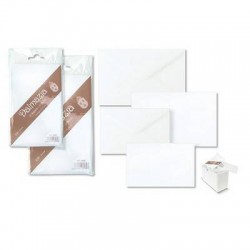 BIGLIETTO + BUSTA 7x11cm DALMAZIA 10pz BIANCO