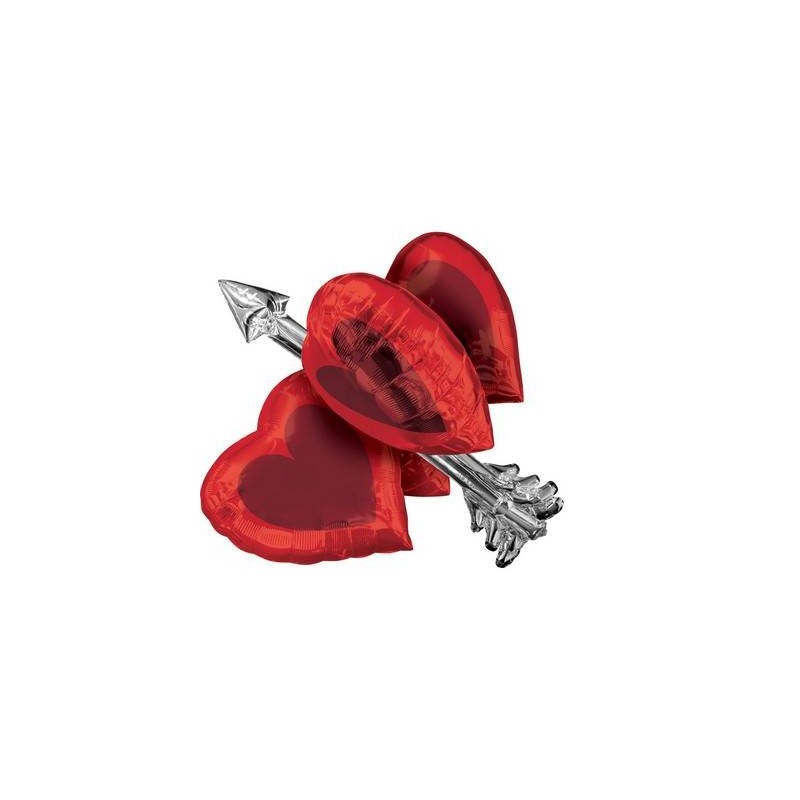 PALLONE MYLAR HEART ARROW 66x68cm U/SHAPE