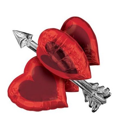 PALLONE MYLAR HEART ARROW 66x68cm U/SHAPE