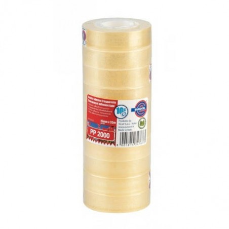 NASTRO ADESIVO PP2000 mm15x33mt TRASPARENTE 10pz