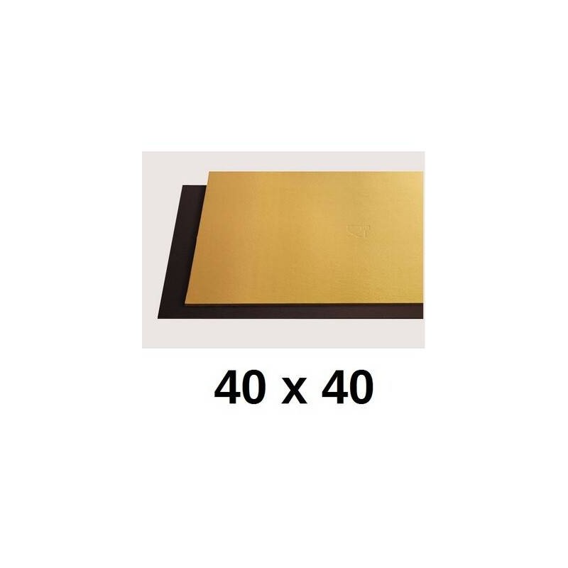 TAVOLETTE CARTONE 2400gr/mq ORO/NERO 40x40cm LISCE 10kg