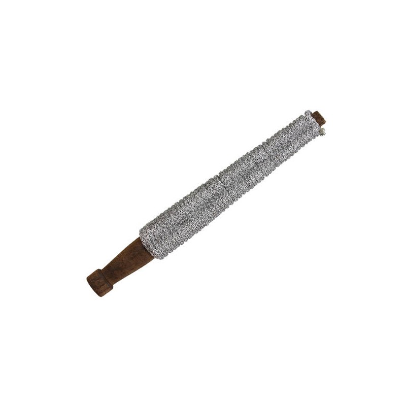 SPOLETTA LEGNO CORDINO METAL ARGENTO 5mt