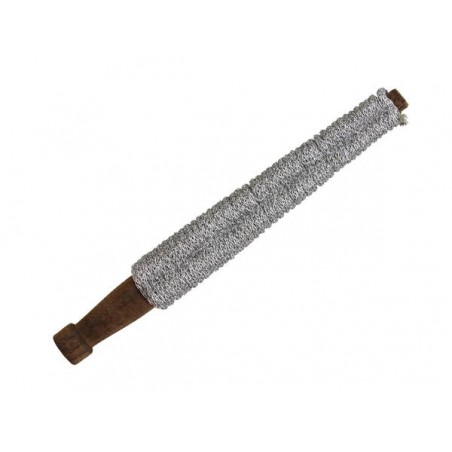 SPOLETTA LEGNO CORDINO METAL ARGENTO 5mt