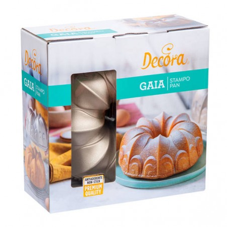 STAMPO ALLUMINIO PRESSOFUSO CHAMPAGNE GAIA ø24x10cm DECORA