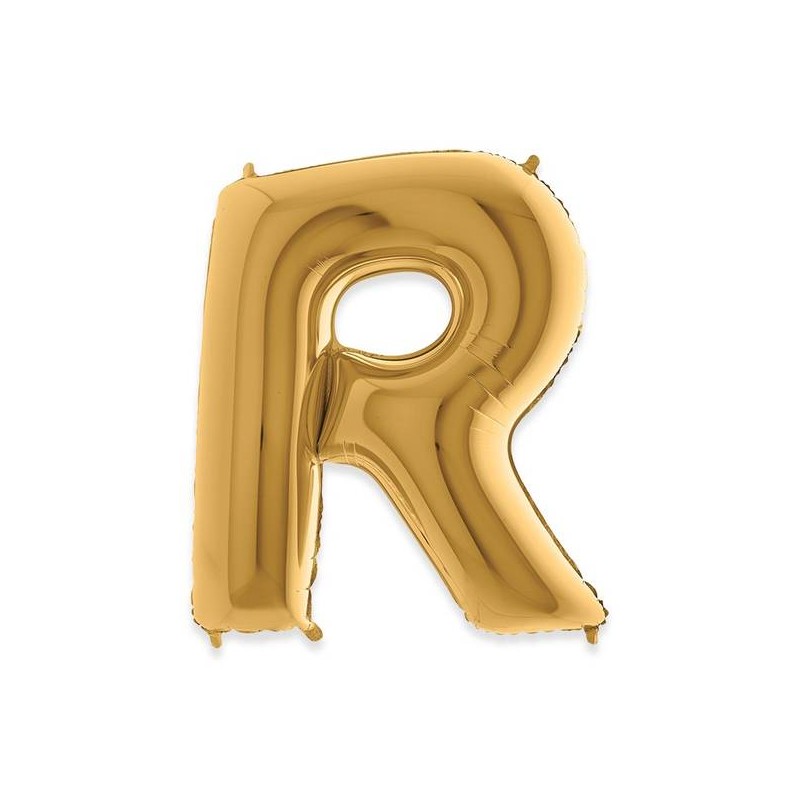 PALLONE MYLAR LETTERA R 102cm 40 GOLD