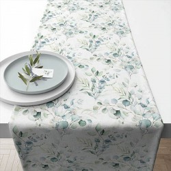 TABLERUNNER COTONE EUCALIPTUS ALL OVER 40x150cm