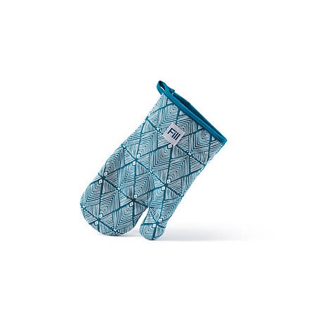 GUANTO DA FORNO coll.PIUMA 18x30cm PETROLIO