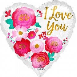 PALLONE MYLAR 46cm LOVE YOU FLOWERS