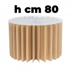 COLONNA ALZATA IN CARTA 180gr ø30 x h.80cm KRAFT con TOP IN PVC