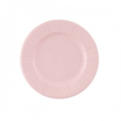 PIATTI ROUND ROSA GERANIO 21cm 8pz