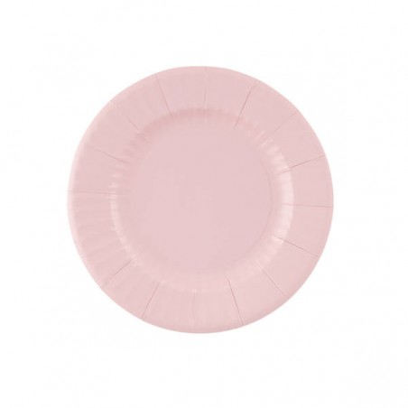 PIATTI ROUND ROSA GERANIO 21cm 8pz