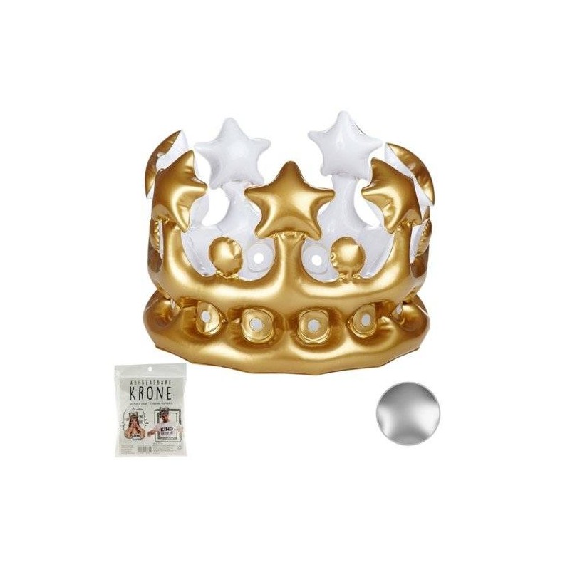 CORONA GONFIABILE IN BLISTER ORO/ARGENTO