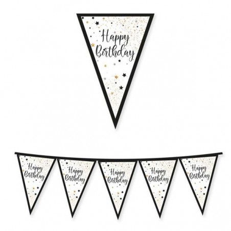 FESTONE BANDIERINE IN CARTA HAPPY BIRTHDAY 3mt