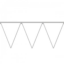 FESTONE BANDIERINE PVC 10mt BIANCO GIVI