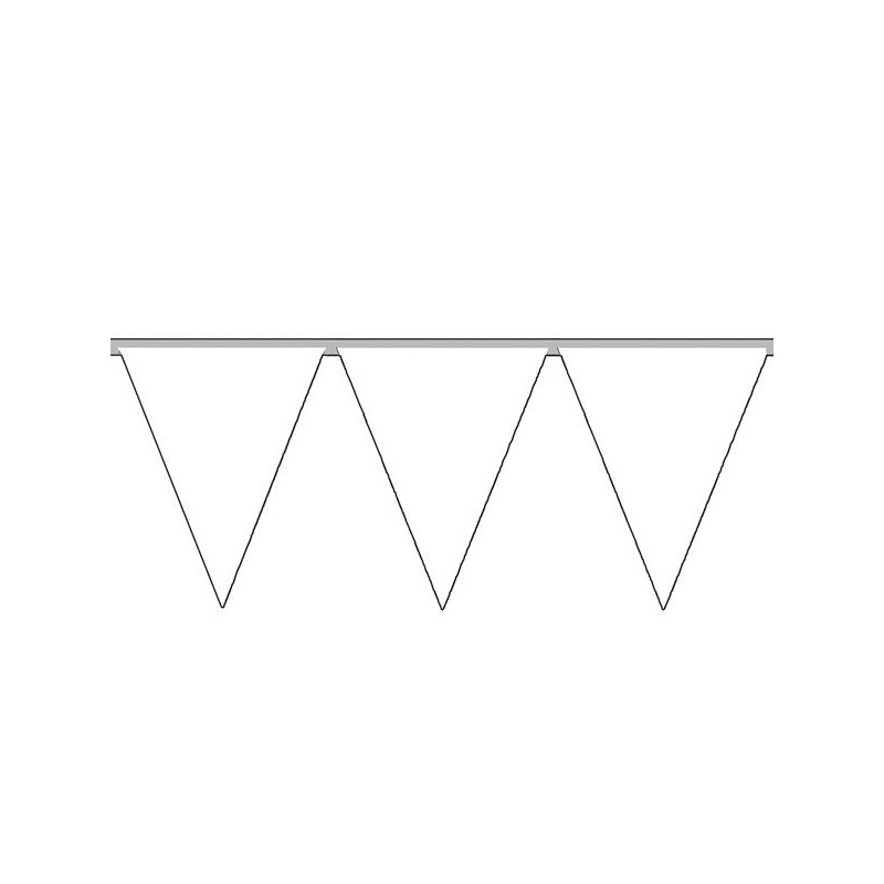 FESTONE BANDIERINE PVC 10mt BIANCO GIVI