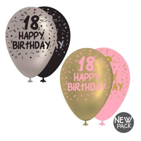 PALLONCINI LATTICE LARGE 18 ANNI 10pz ASSORTITI