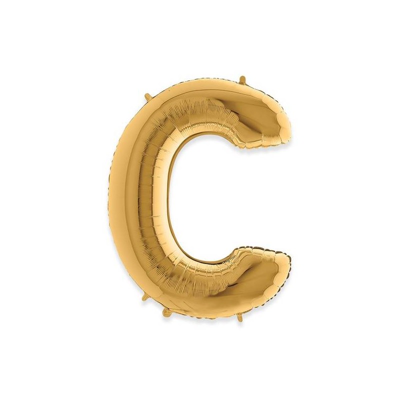 PALLONE MYLAR LETTERA C 102cm 40 GOLD