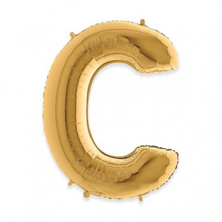 PALLONE MYLAR LETTERA C 102cm 40 GOLD