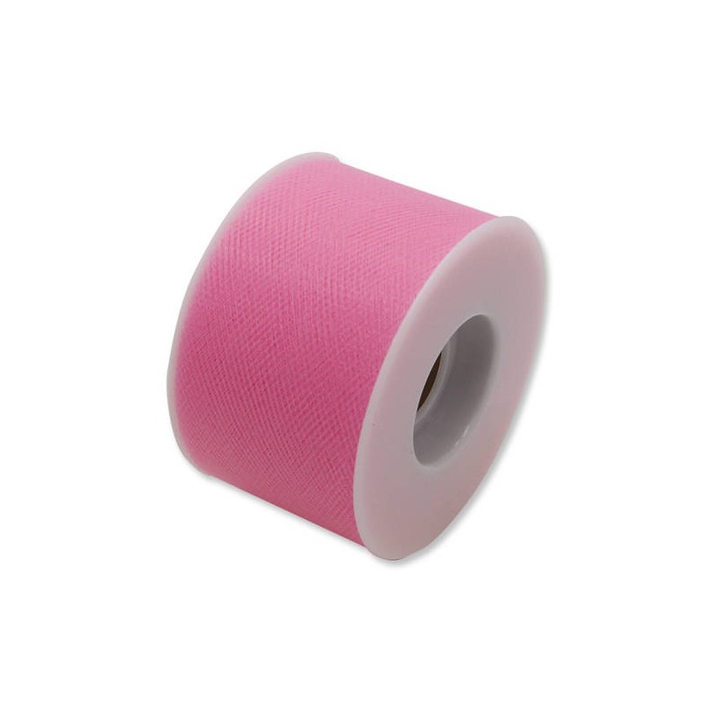 TULLE ROTOLO cm5x50mt ROSA CALDO BIG