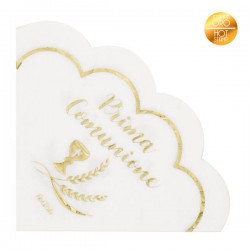 TOVAGLIOLI 33x33 SMERLO ORO COMUNIONE 16pz