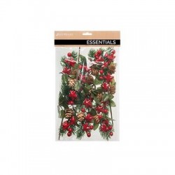 PICKS C/PIGNE E STELLE ROSSE 17cm IN BUSTA 12pz