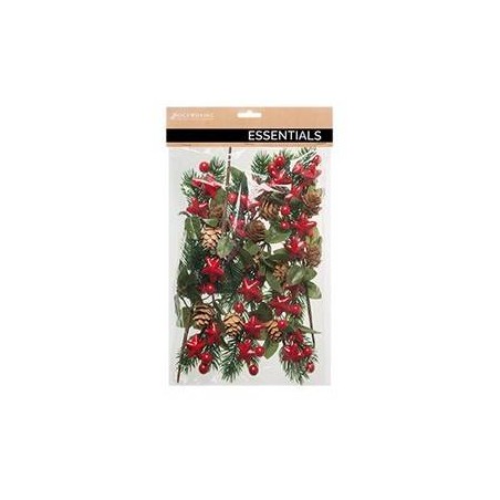 PICKS C/PIGNE E STELLE ROSSE 17cm IN BUSTA 12pz