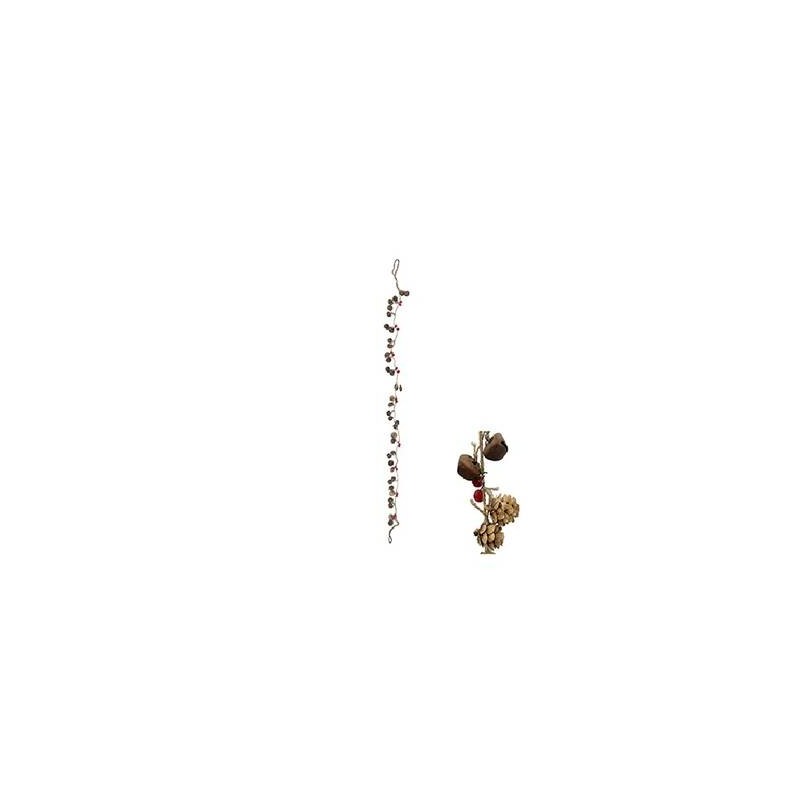 RAMO GHIRLANDA C/CAMPANELLE RUST 150cm