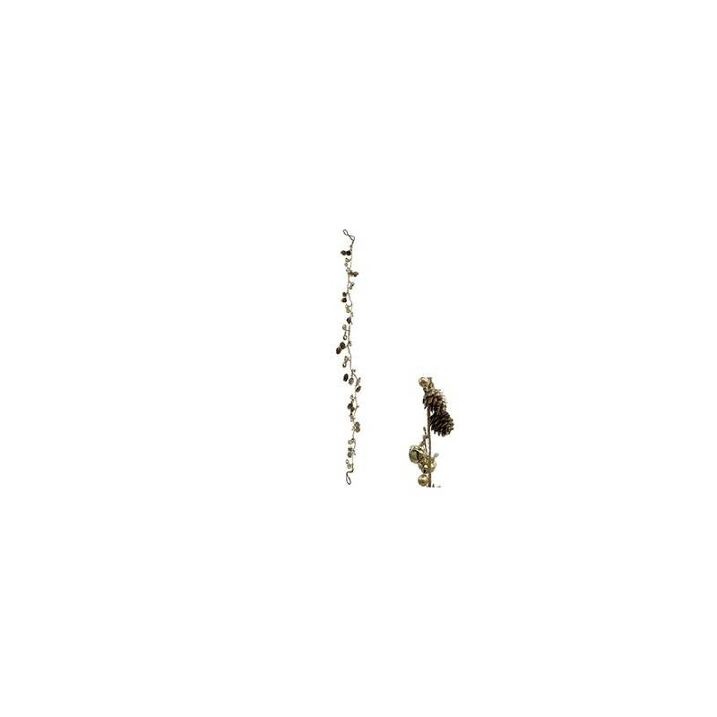 RAMO GHIRLANDA C/CAMPANELLE ORO 150cm