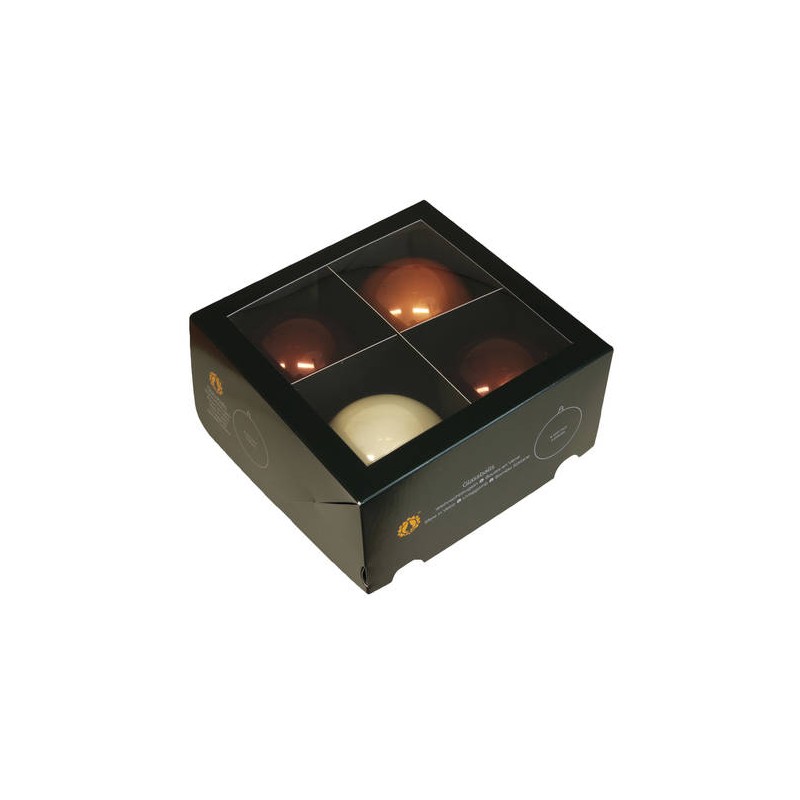 PALLINE VETRO ø100mm OPAL NATURAL 4pz