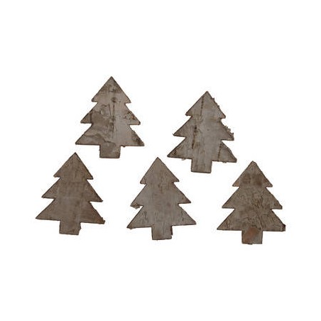 ALBERI SAGOMATI 3,5cm IN CORTECCIA DI BETULLA 60pz