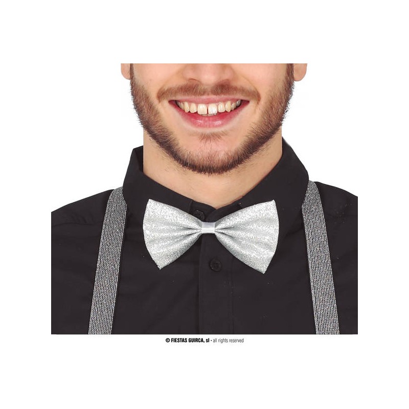 PAPILLON PAILLETTES ARGENTO