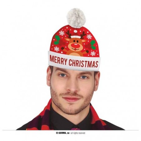 CAPPELLO NATALIZIO EFFETTO LANA MERRY CHRISTMAS