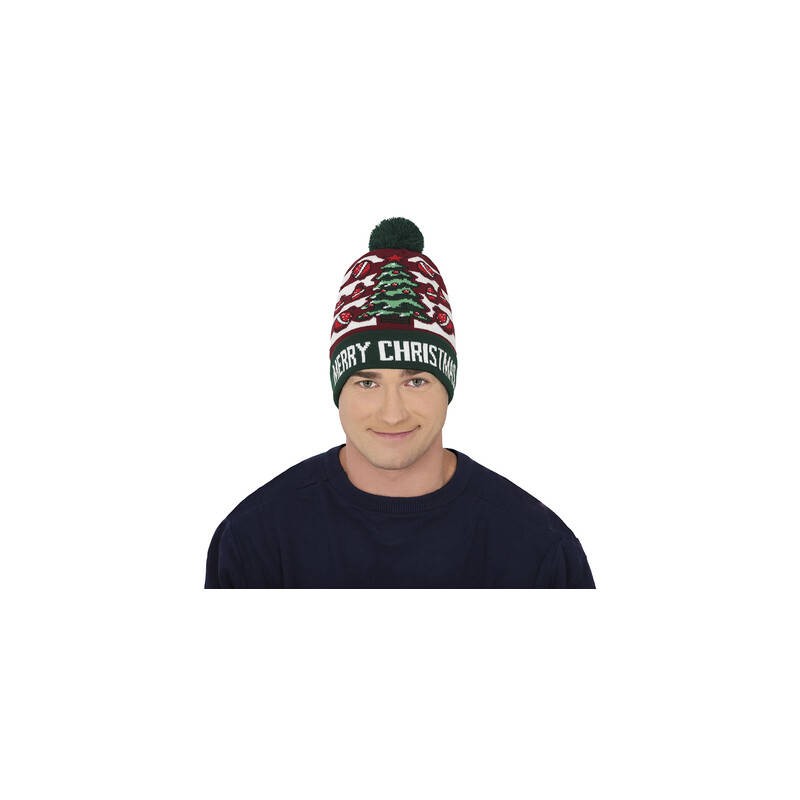 CAPPELLO EFFETTO LANA NATALIZIO ABETE VERDE