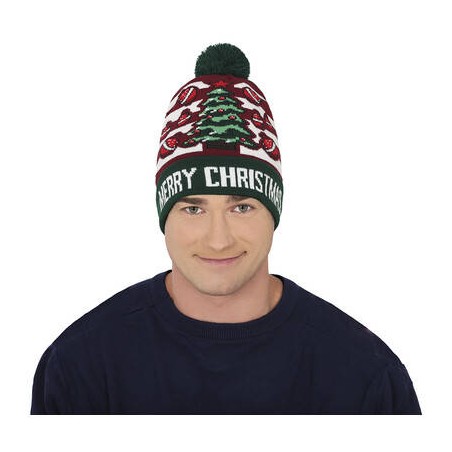 CAPPELLO EFFETTO LANA NATALIZIO ABETE VERDE