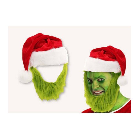 CAPPELLO NATALE CON BARBA VERDE