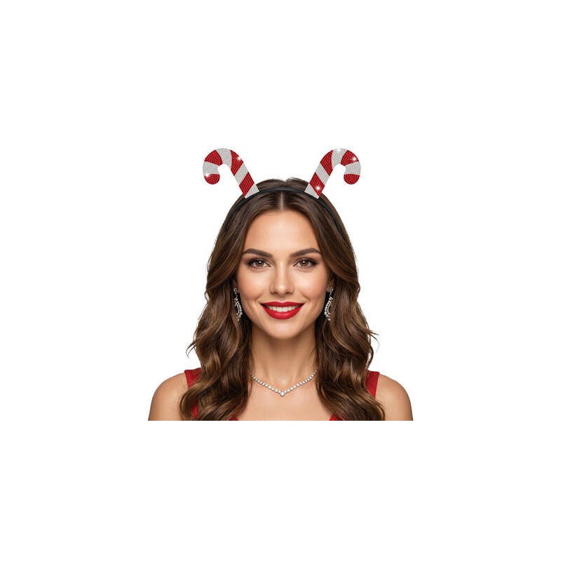 CERCHIETTO CANDY CANE C/STRASS