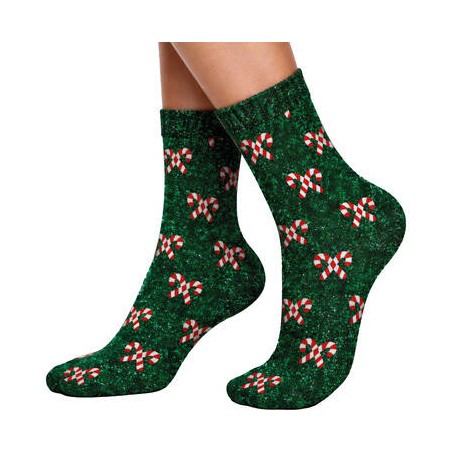 CALZE GLITTER BAMBINI XMAS CANDY CANES n°22-28