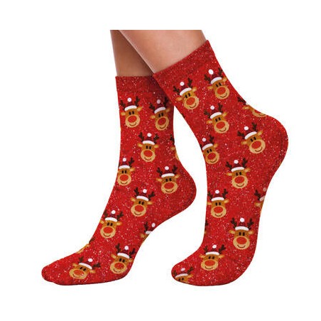 CALZE GLITTER BAMBINI XMAS RENNA n°28-35