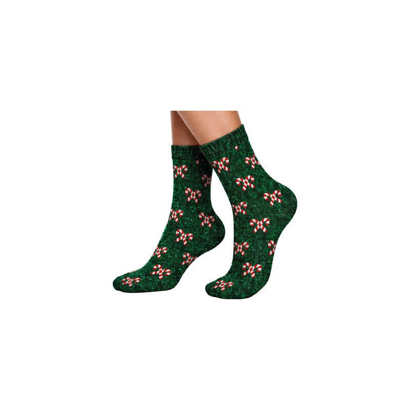 CALZE GLITTER BAMBINI XMAS CANDY CANES n°28-35
