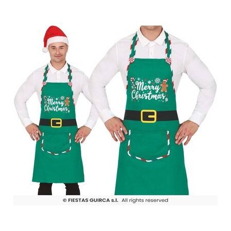 GREMBIULE VERDE MERRY CHRISTMAS