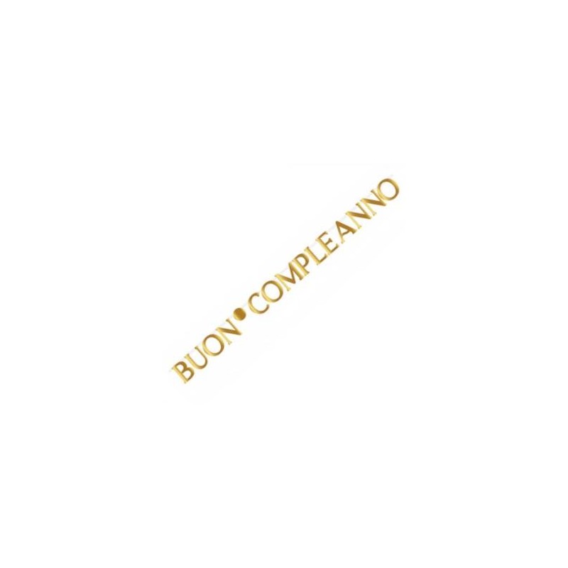 FESTONE BUON COMPLEANNO METAL ORO 2,8mt