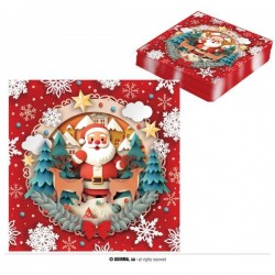 TOVAGLIOLI BABBO NATALE 33x33cm 20pz