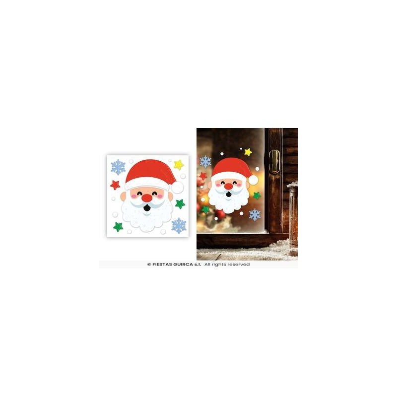 VETROFANIA DECO GEL BABBO NATALE 20x25cm