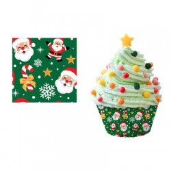 STAMPO CUPCAKE ø5cm BABBO NATALE 50pz