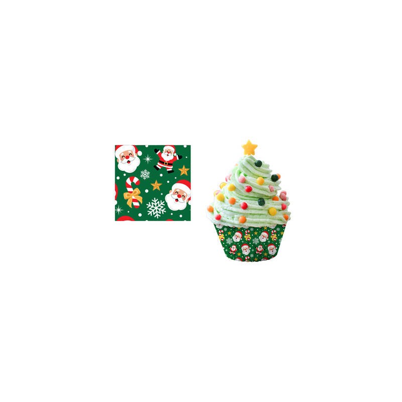 STAMPO CUPCAKE ø5cm BABBO NATALE 50pz