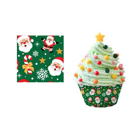STAMPO CUPCAKE ø5cm BABBO NATALE 50pz