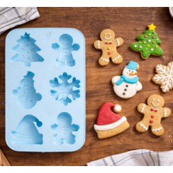 STAMPO IN SILICONE 16x25cm BISCOTTI NATALE