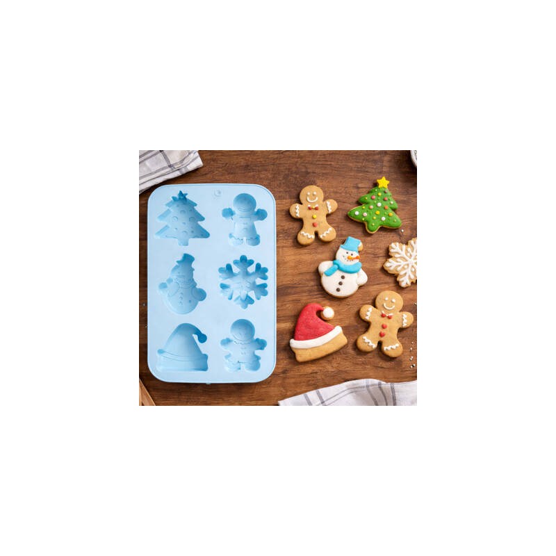 STAMPO IN SILICONE 16x25cm BISCOTTI NATALE